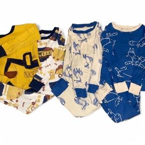 Set of Construction and Dinosaur Themed Pajamas